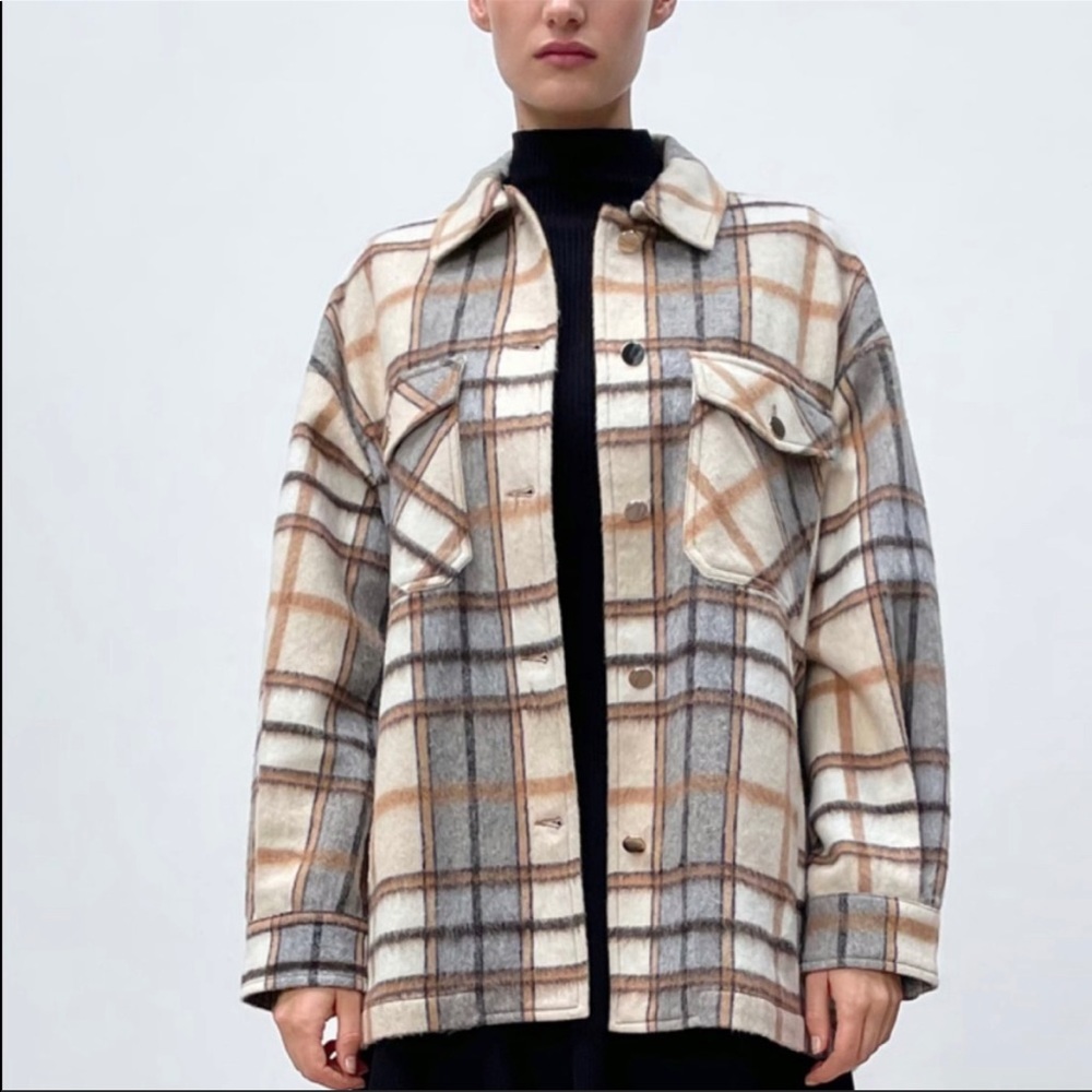 Zara plaid over shirt